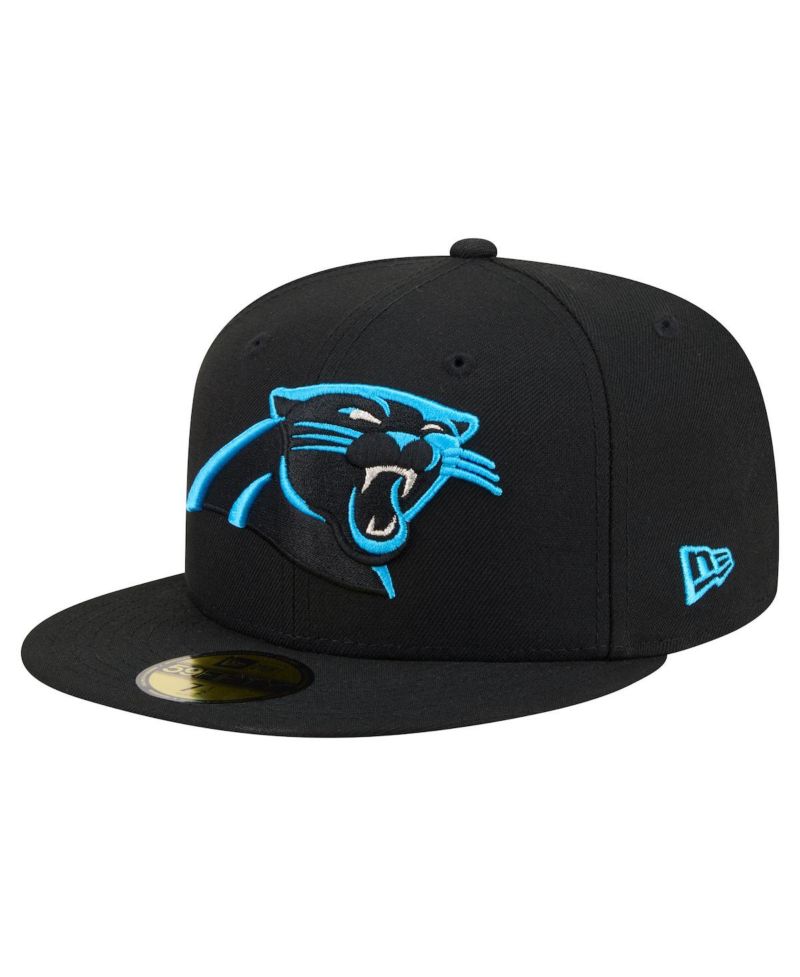 Men's Black Carolina Panthers 59FIFTY Fitted Hat