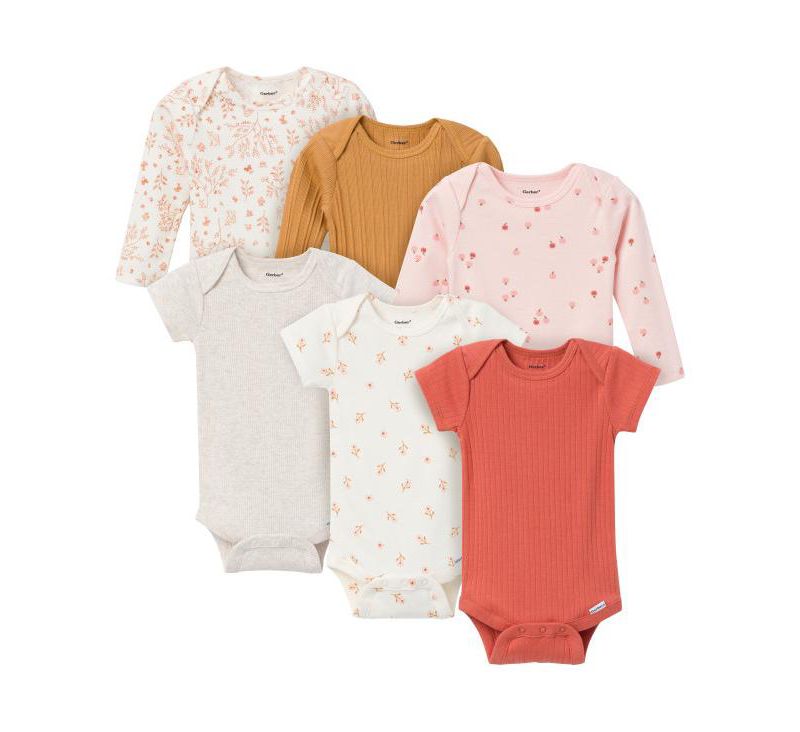Baby Girls 6-Pack Onesies Bodysuits