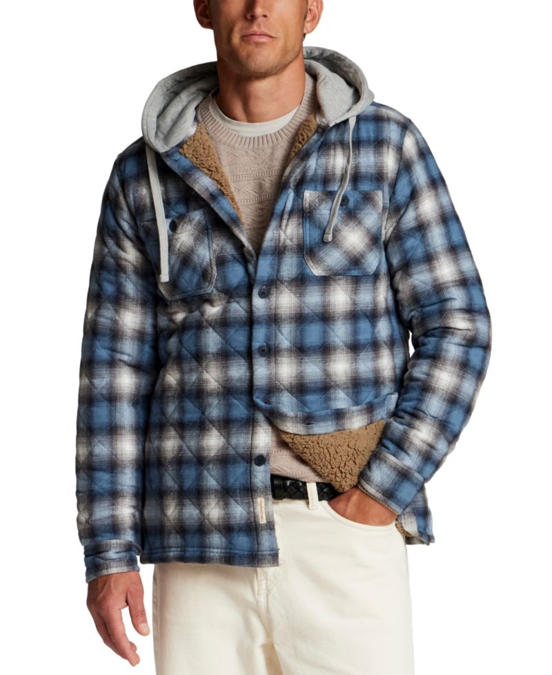 Men's Quilted Sherpa Shirt Jacket