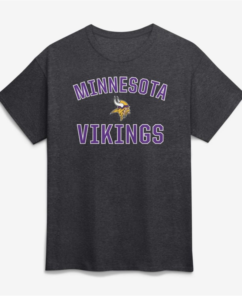 Men's Charcoal Minnesota Vikings Cotton Victory Arch T-Shirt