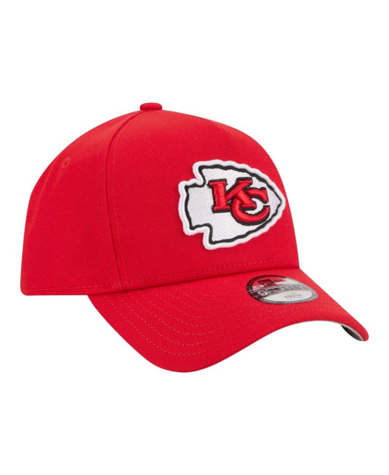 Big Boys and Girls Red Kansas City Chiefs 9FORTY A-Frame Adjustable Hat