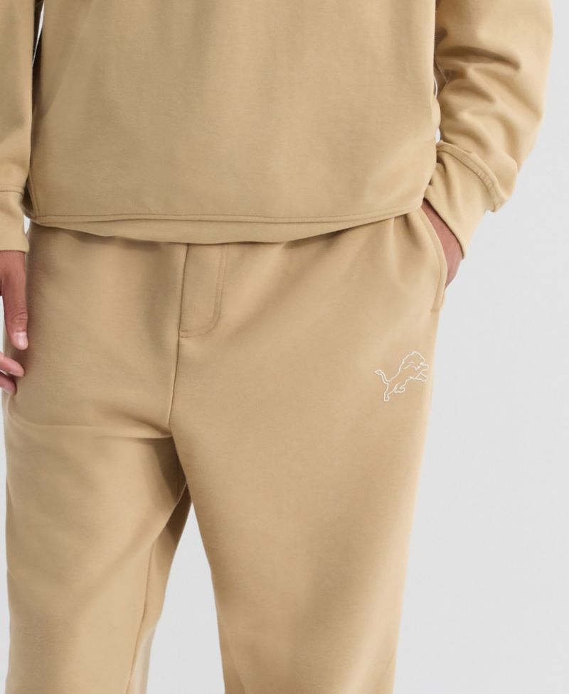 Men's Tan Detroit Lions Clutch Fleece Tri-Blend Joggers