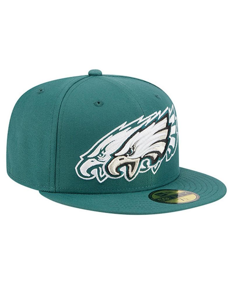 Men's Midnight Green Philadelphia Eagles Tri-Hit 59FIFTY Fitted Hat