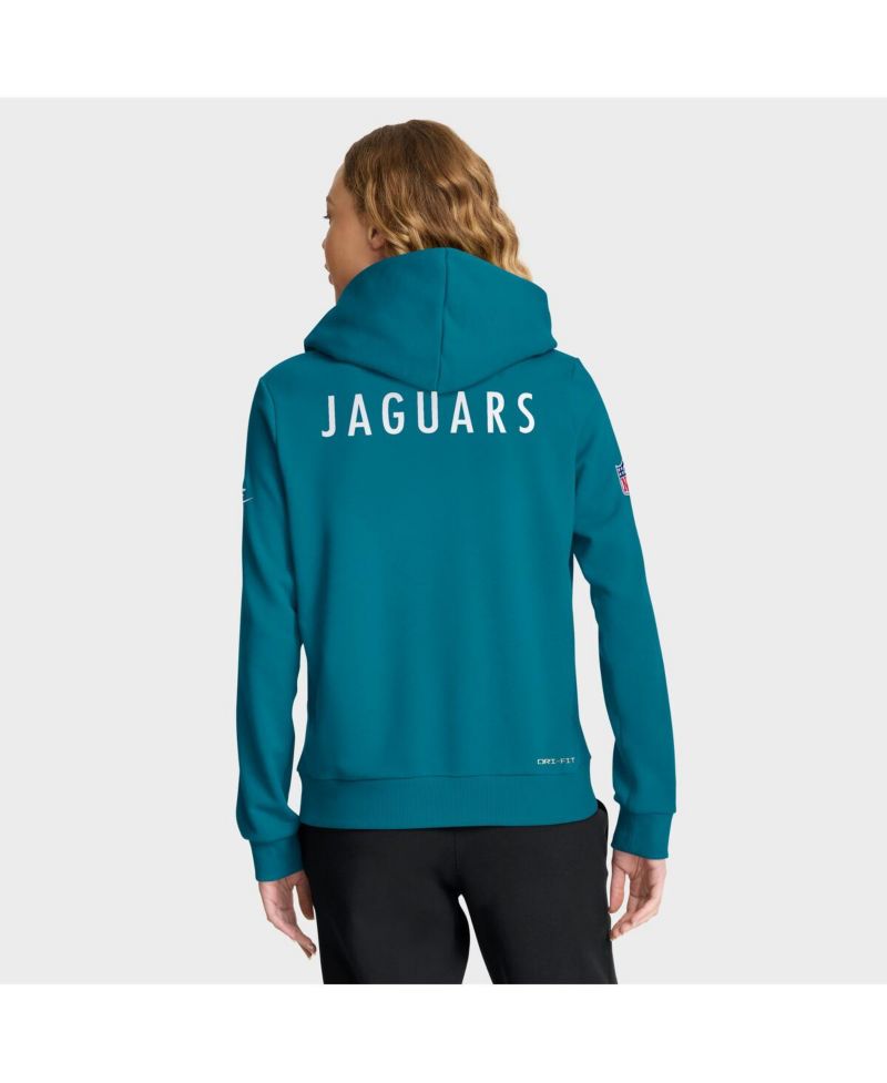 Women's Teal Jacksonville Jaguars Sideline Standard Issue Throwback Dri-FIT Hoodie