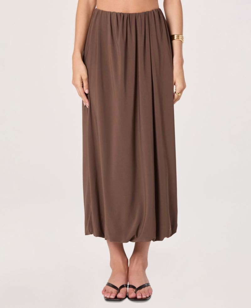 Women's Bubble-Hem Midi Skirt