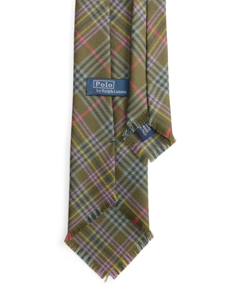 Men's Graduate Tartan Fringe Wool Tie
