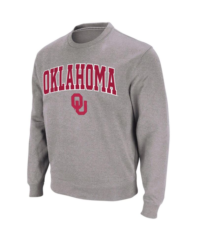 Men's Oklahoma Sooners Arch & Logo Crew Neck Sweatshirt