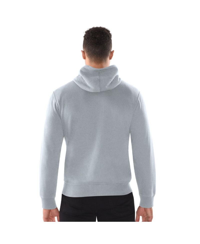 Men's Heather Gray Philadelphia Eagles Distressed Classic Full-Zip Hoodie