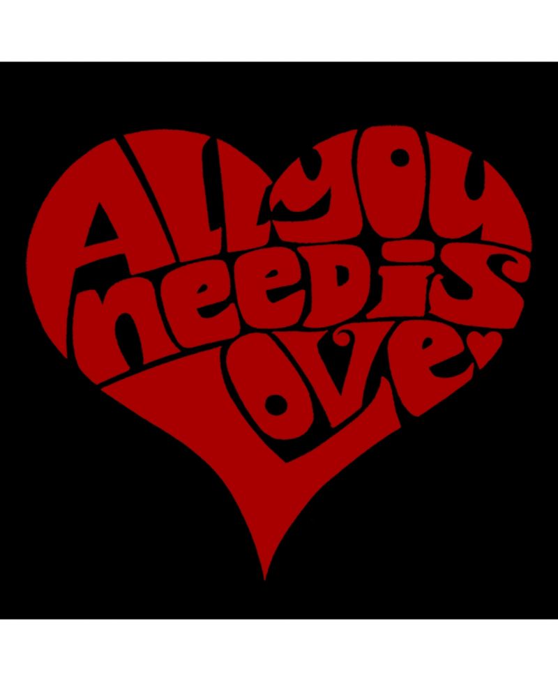 Men's All You Need is Love Word Art T-Shirt