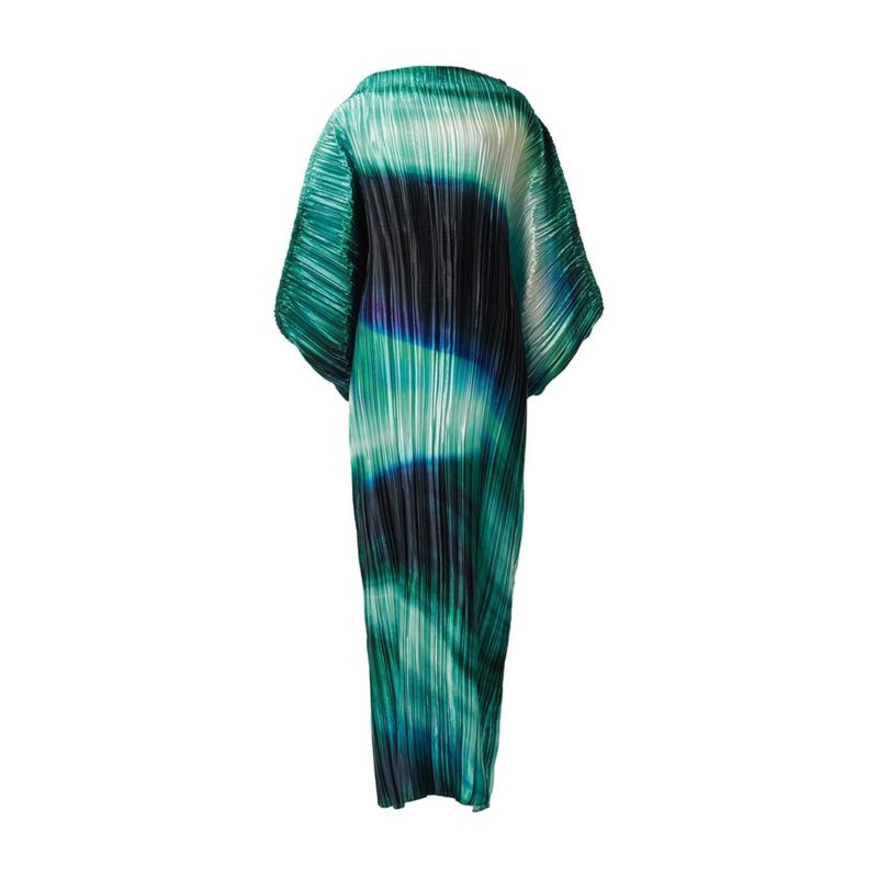 Women's Printed Plisse Batwing Dress