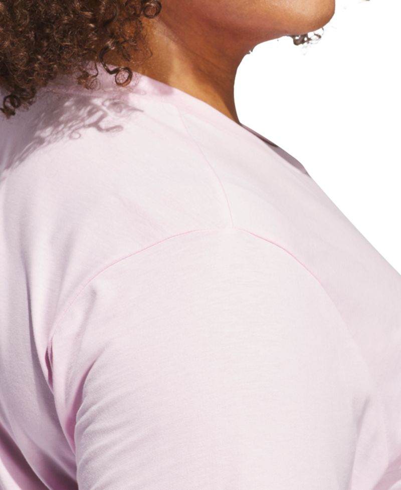 Plus Size Short-Sleeve Cotton Crewneck Logo T-Shirt
