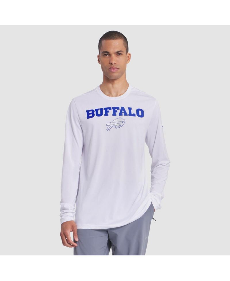 Men's White Buffalo Bills 2025 Rivalries Collection Sideline Legend Dri-FIT Long Sleeve T-Shirt