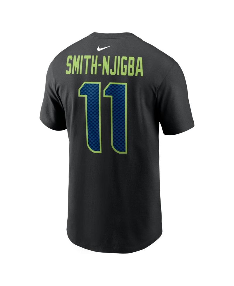 Men's Jaxon Smith-Njigba Black Seattle Seahawks Carbon Name & Number T-Shirt