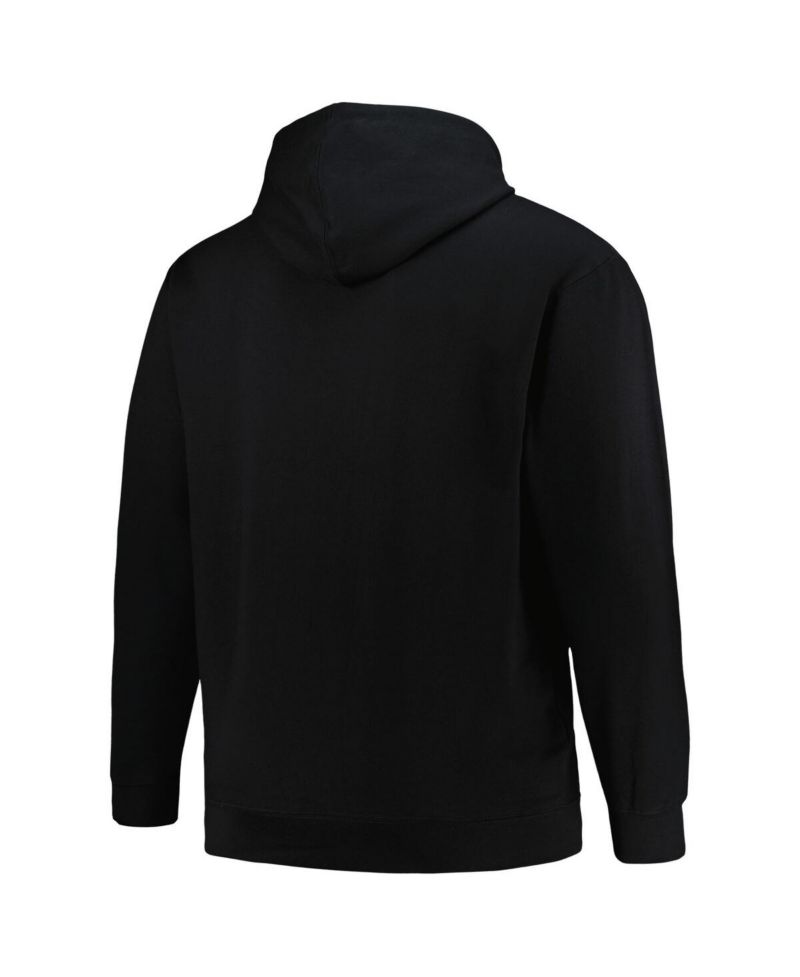 Men's Black Atlanta Hawks Hardwood Classics Big & Tall Pullover Hoodie