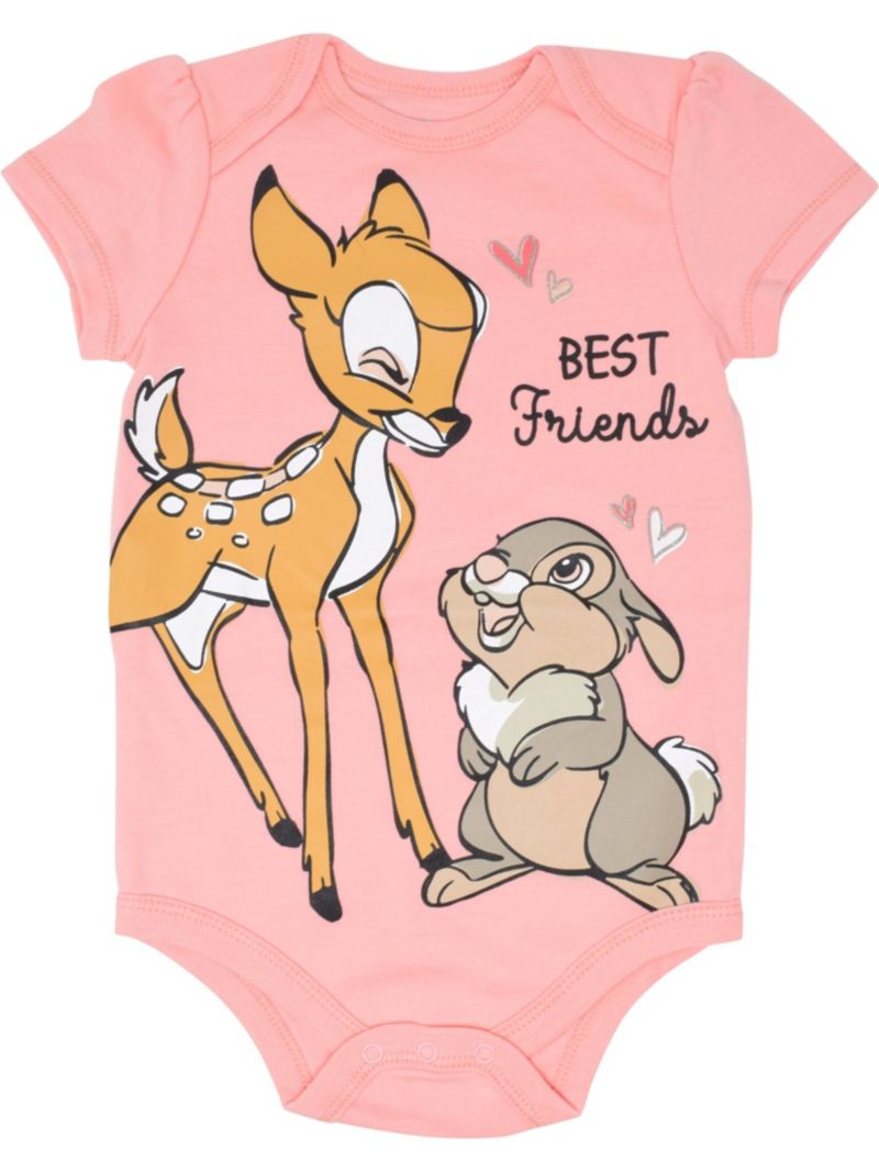 Baby Girls 101 Dalmatians Dumbo Lady and the Tramp 5 Pack Bodysuits