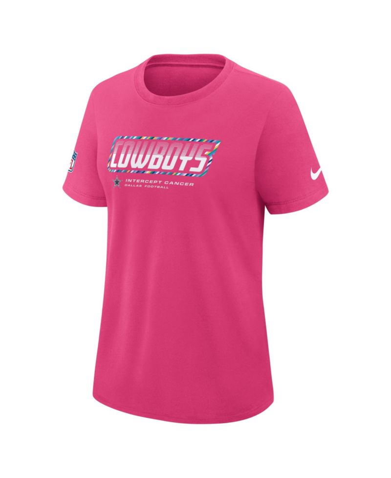 Women's Pink Dallas Cowboys 2026 NFL Crucial Catch Tri-Blend Dri-FIT T-Shirt
