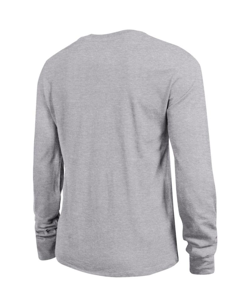 Women's Gray LSU Tigers Arch Over Logo Long Sleeve T-Shirt
