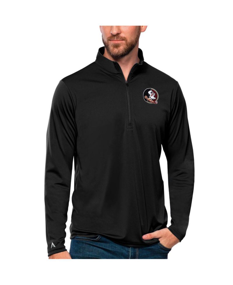 Men's Black Florida State Seminoles Tribute Quarter-Zip Top