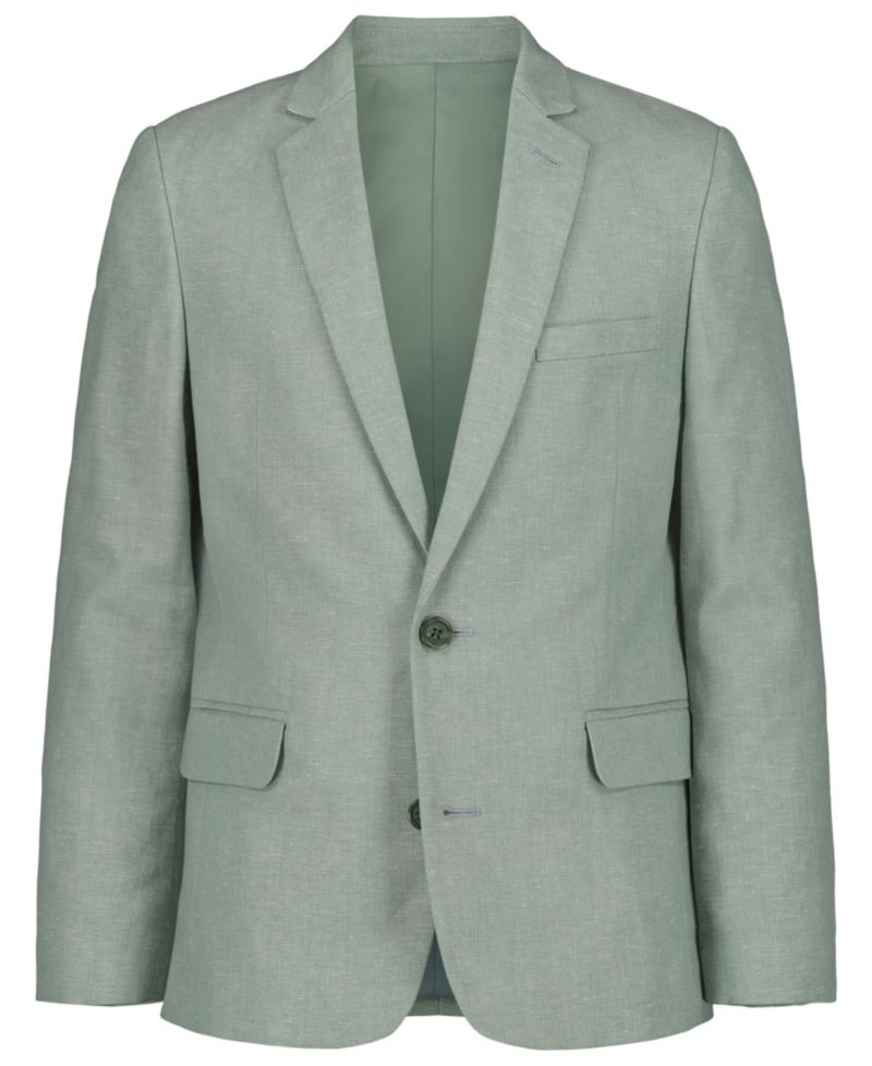 Boys' 8-20 Green Tri-Blend Linen Suit Jacket