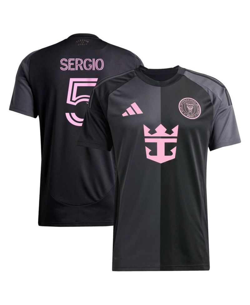 Men's Sergio Busquets Black Inter Miami CF 2025 The Fortitude Kit Replica Player Jersey