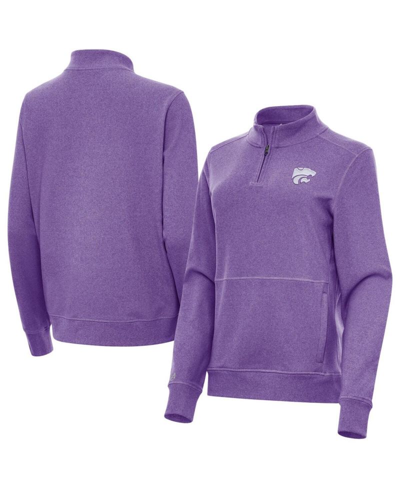 Women's Heather Purple Kansas State Wildcats Crush Quarter-Zip Jacket