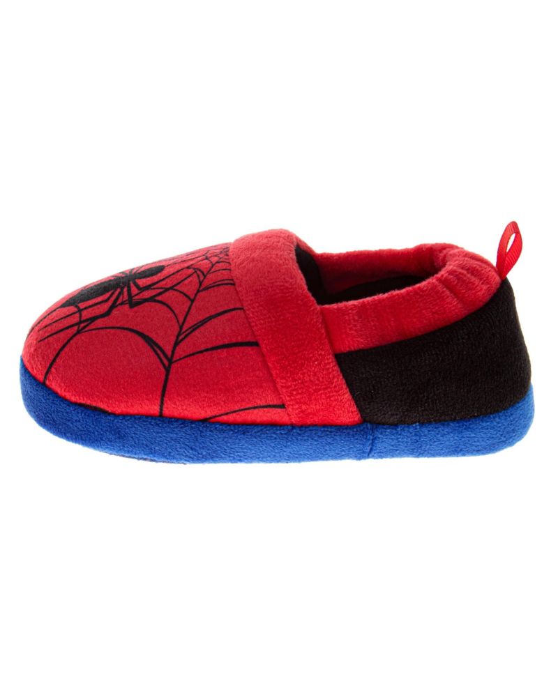 Toddler Marvel Spiderman Kids' Slippers Cozy, Plush, and Fun House Footwear