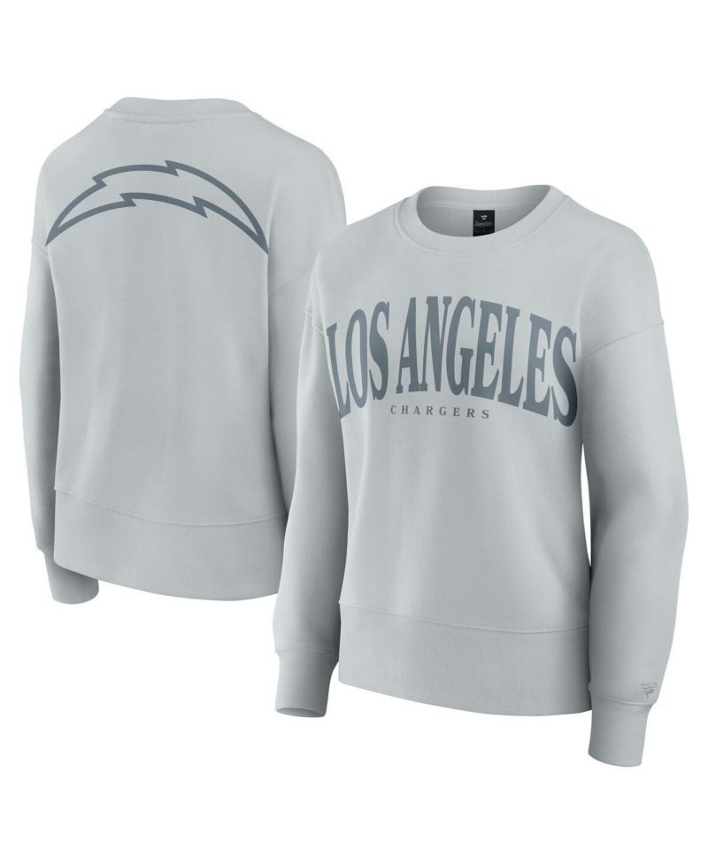 Women's Gray Los Angeles Chargers Elements Pullover Sweatshirt