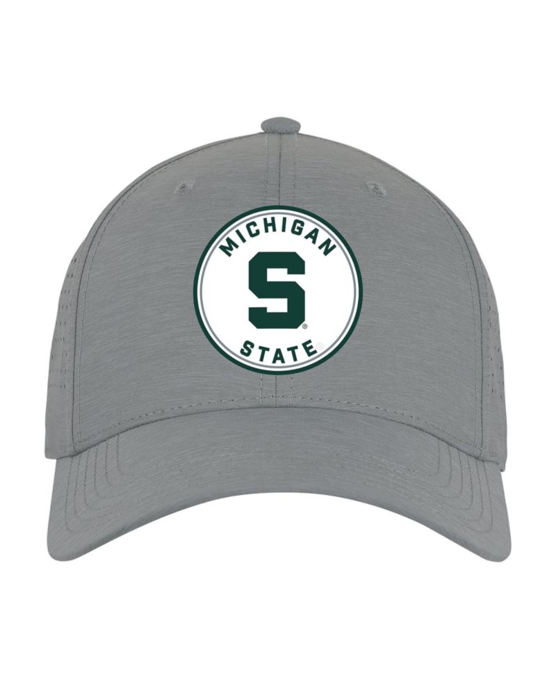 Men's and Women's Gray Michigan State Spartans Brezo Adjustable Hat