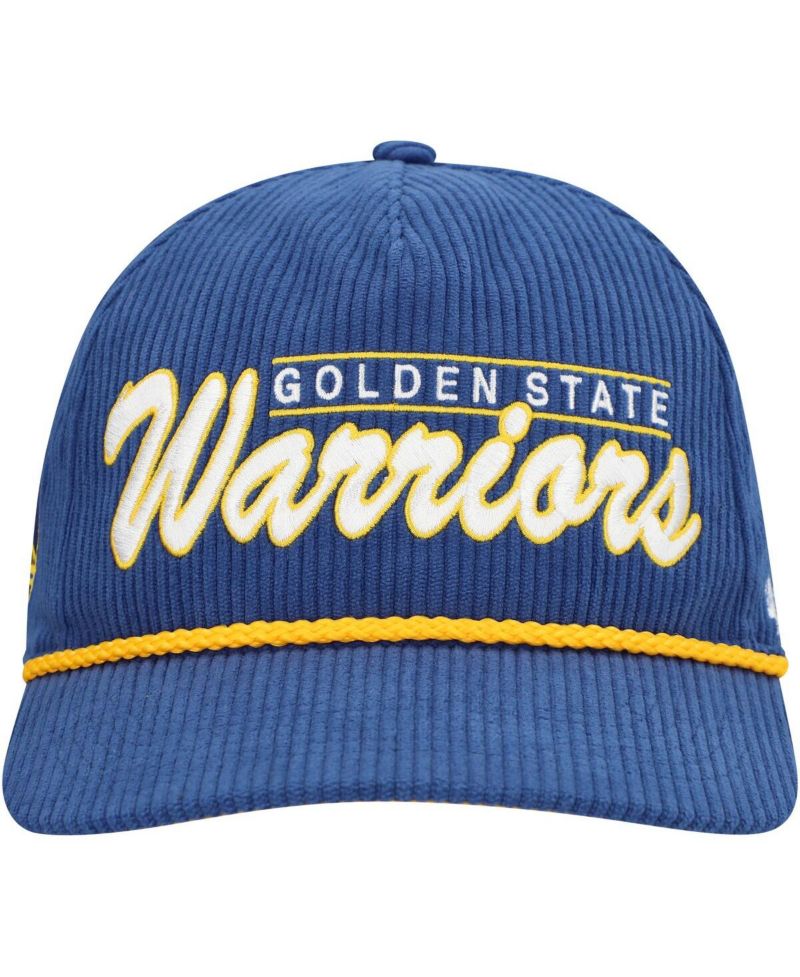 Men's Royal Golden State Warriors Double Header Sidepatch Cord Hitch Adjustable Hat