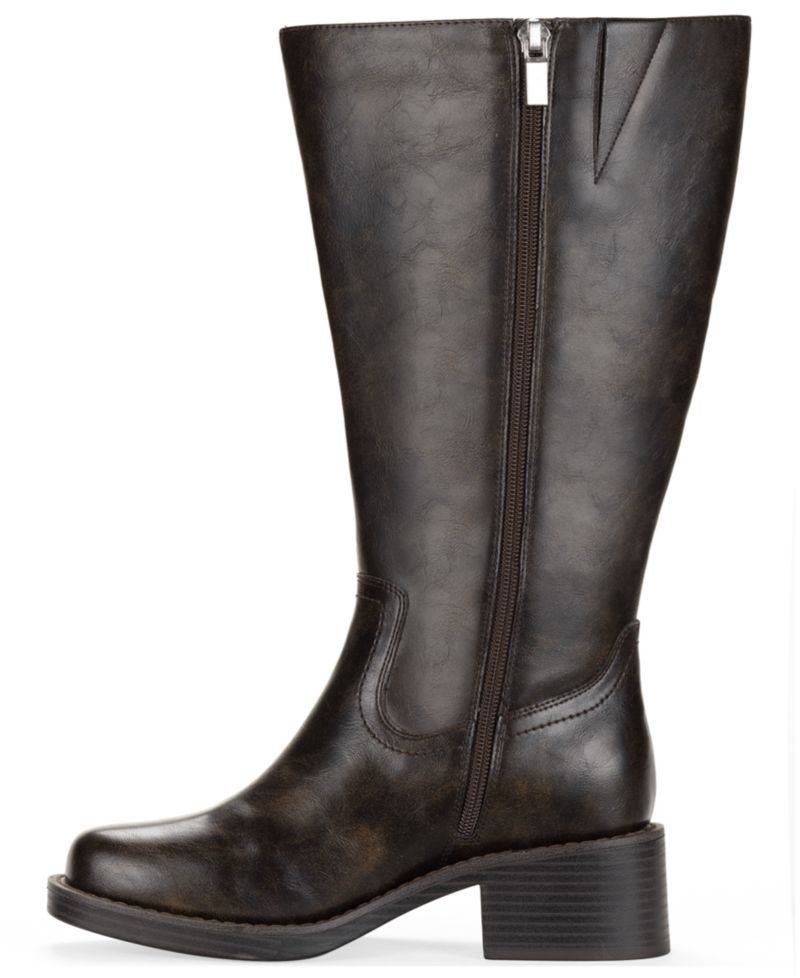 Women's Warblerr Square Toe Tall Boots, Created for Macy's, Regular & Wide Calf