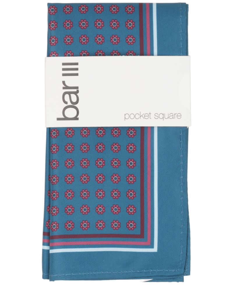 Men's Floral Geo Pocket Square
