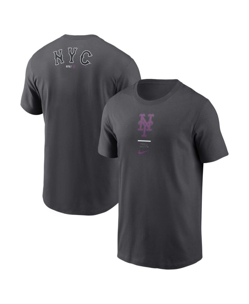 Men's Anthracite New York Mets City Connect 2-Hit T-Shirt