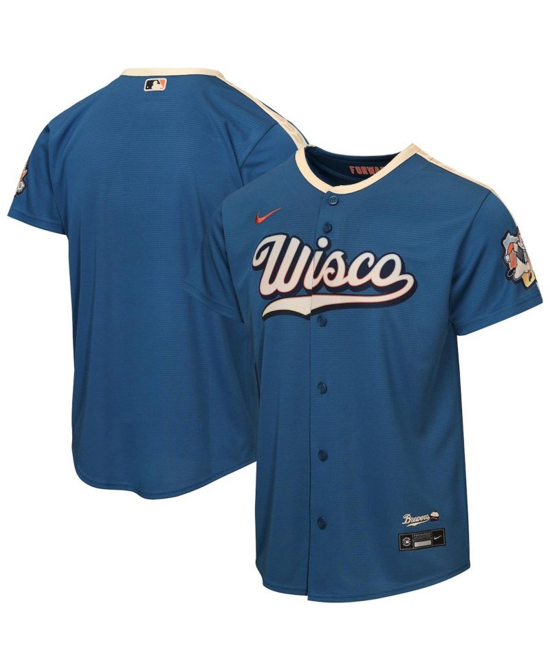 Big Boys and Girls Blue Milwaukee Brewers 2026 City Connect Stadium Jersey