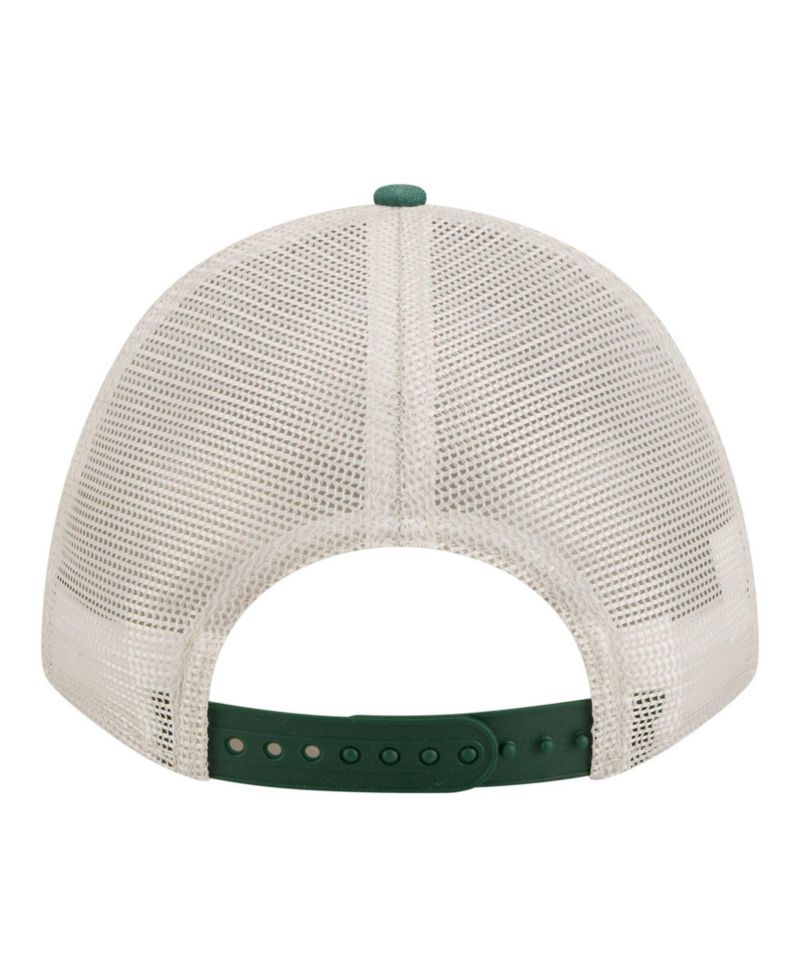 Men's Natural Green Bay Packers Frayed M-Crown A-Frame 9FORTY Adjustable Hat