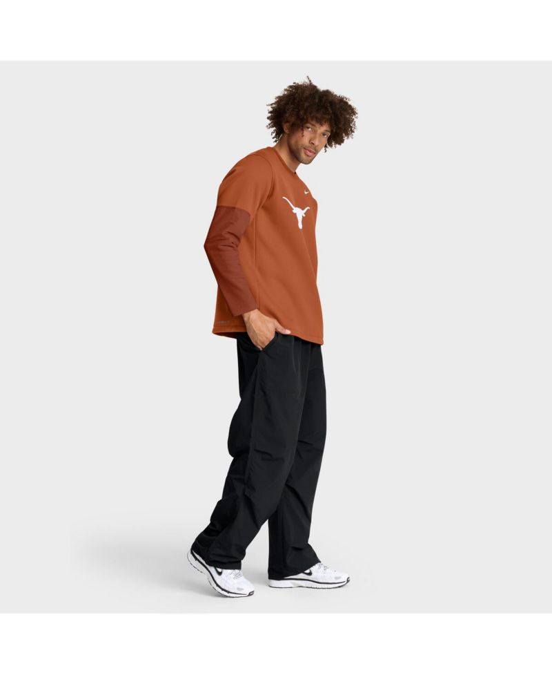 Men's Texas Orange Texas Longhorns 2025 Sideline Coach Performance Long Sleeve T-Shirt