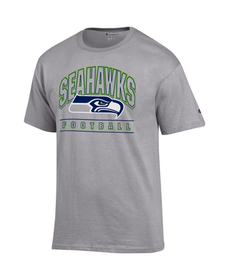 Men's Heather Gray Seattle Seahawks Football T-Shirt