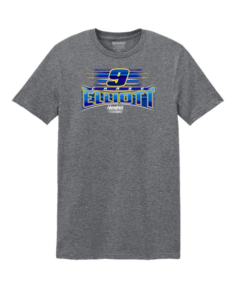 Men's Classic Ink Heather Charcoal Chase Elliott Car T-Shirt