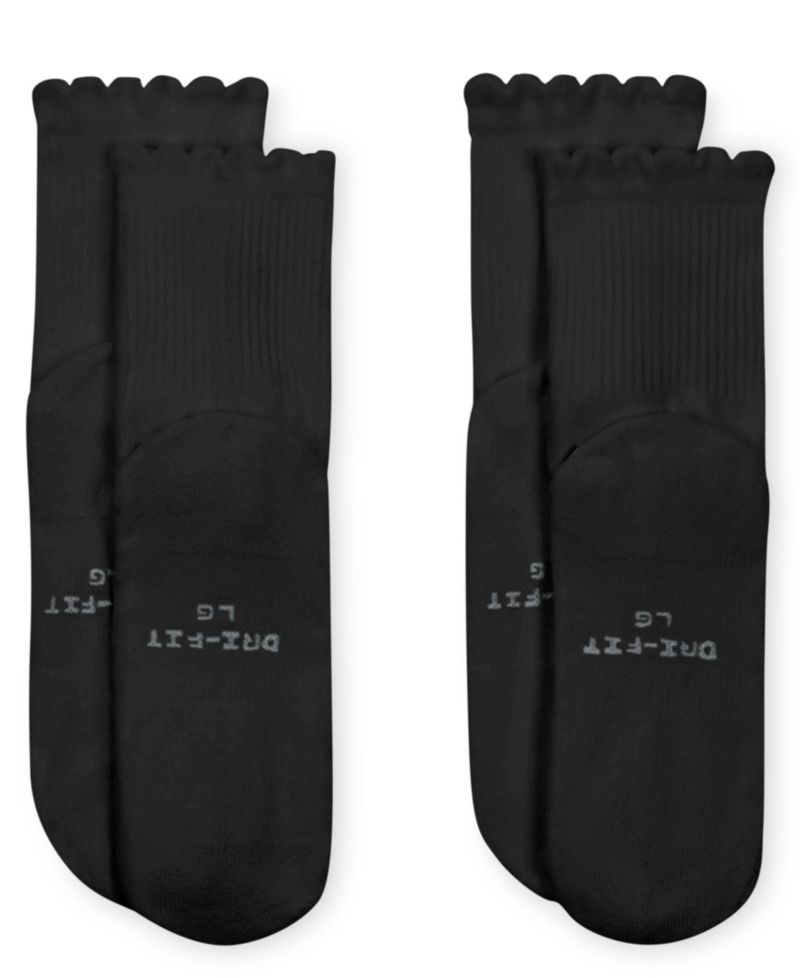 Women's Scalloped Everyday Elevated Crew Socks, 2-Pack
