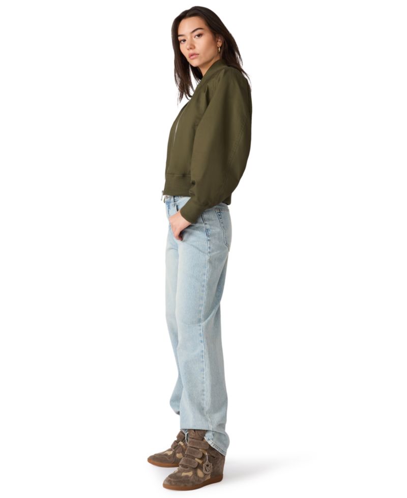 Women's Bray Cropped Bomber Zip-Up Jacket