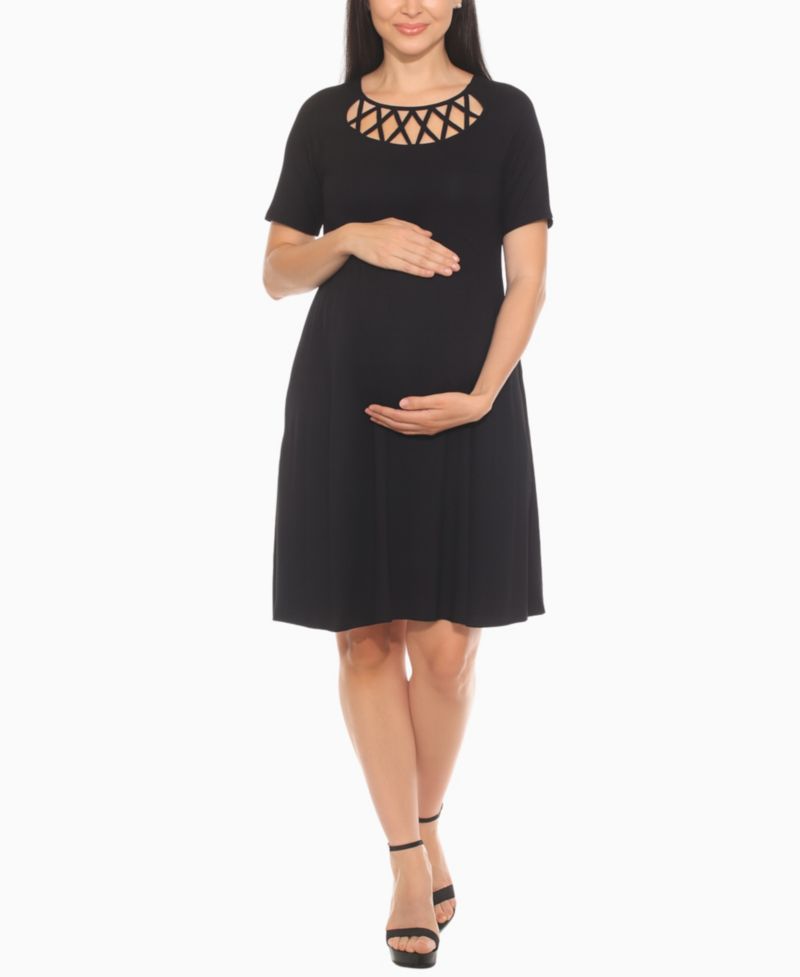 Women's Crisscross Neckline Maternity Dress