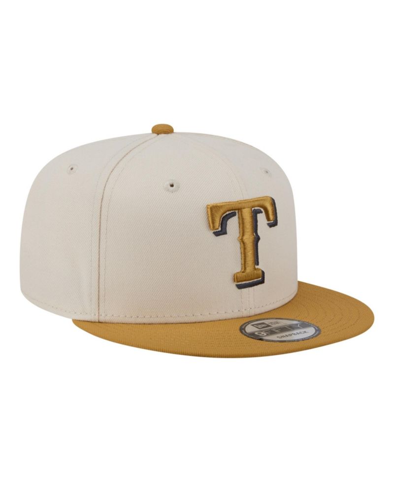 Men's Light Beige/Khaki Texas Rangers Two-Tone Color Pack 9FIFTY Snapback Hat