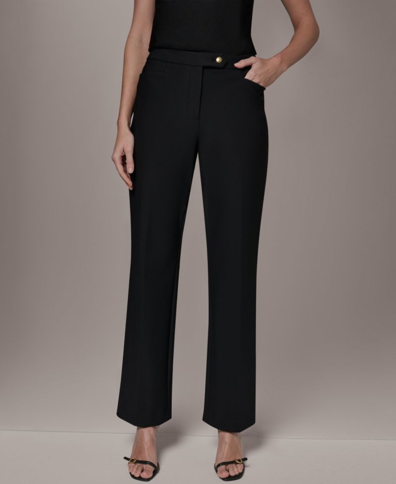 Petite Mid-Rise Boot Leg Pants