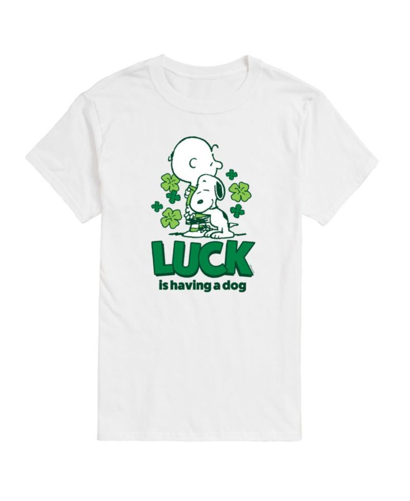 Men's Peanuts Luck Is Having a Dog Short Sleeve T-Shirt