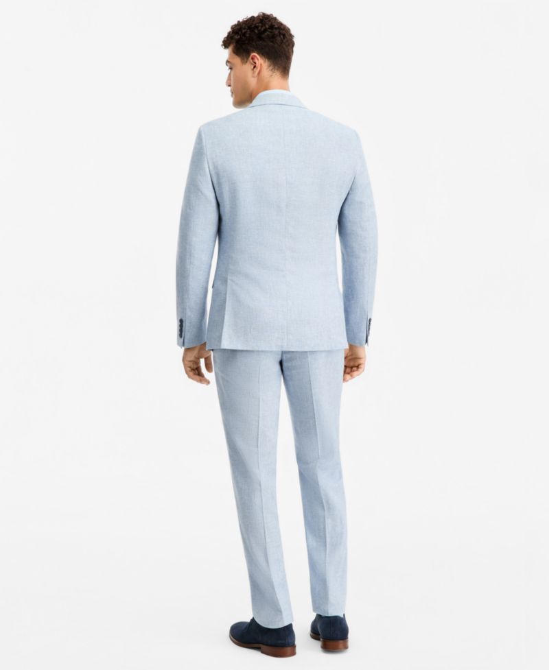 Men's Slim-Fit Linen-Blend Suit Separates
