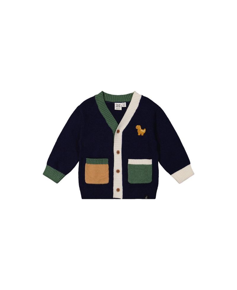 Big Boys 6-8 Years Knit Cardigan with Dino