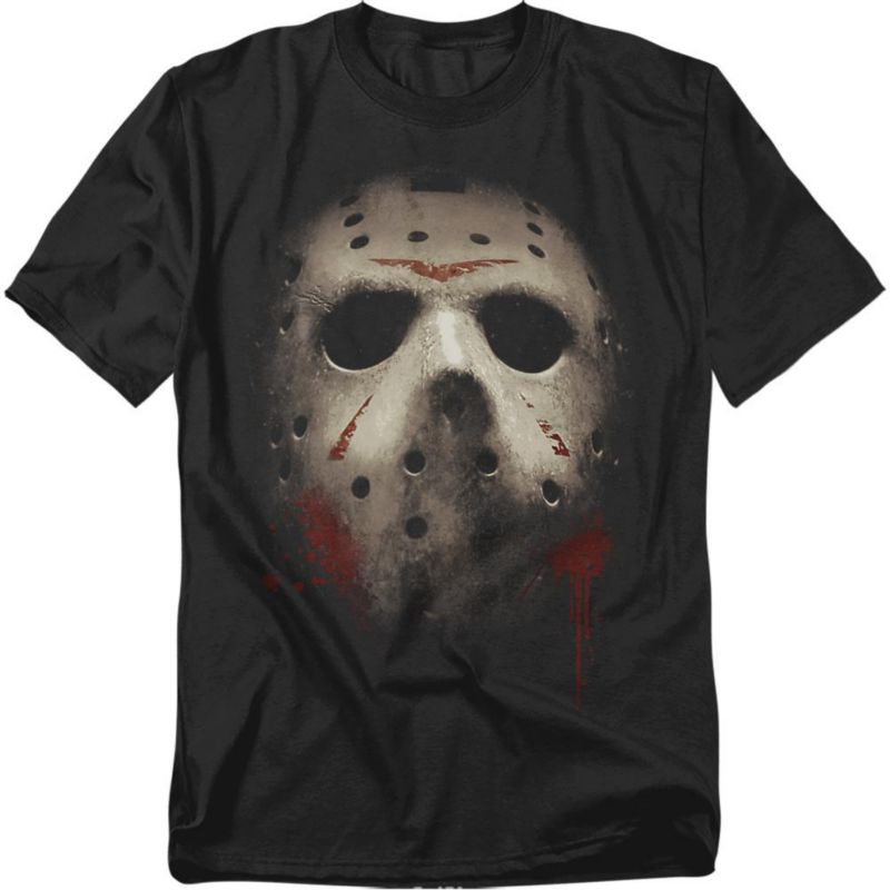 Men's Jason Voorhees Large Face Mask T-Shirt