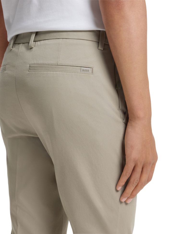 BOSS by Men's Stretch-Cotton Blend Slim-Fit Pants