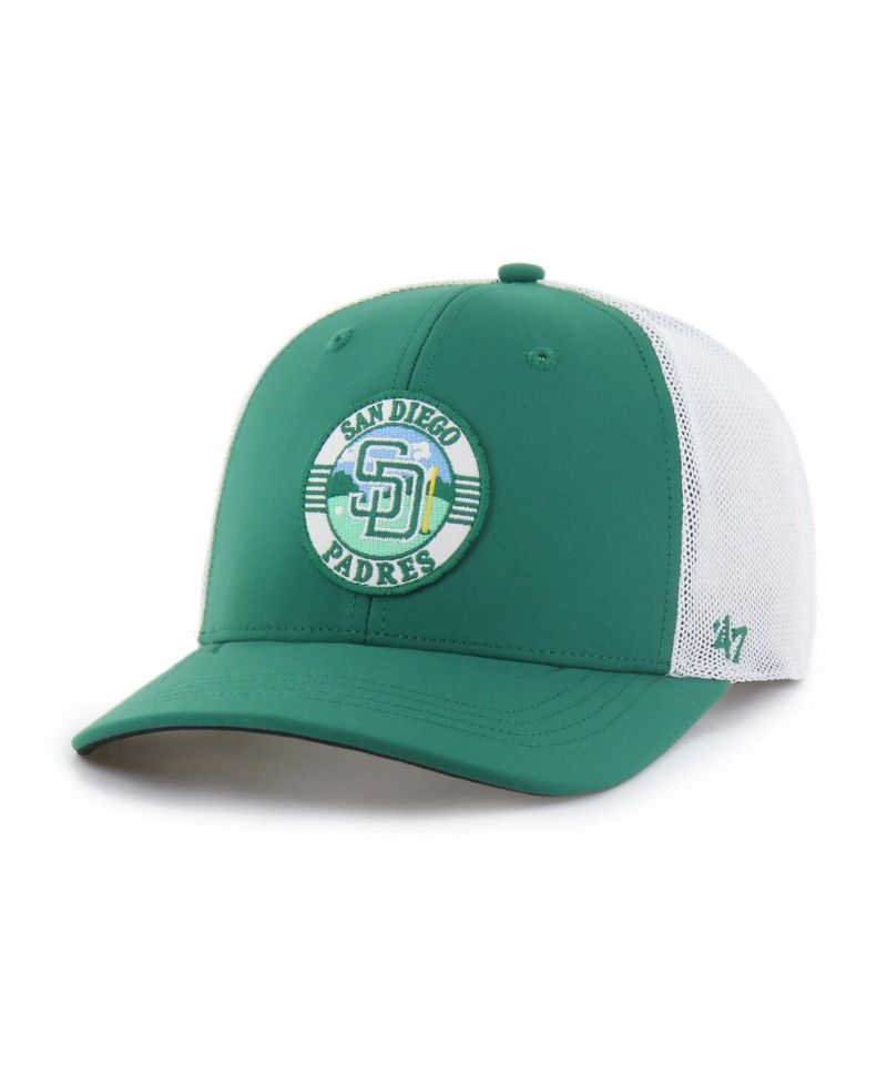 Men's Kelly Green/White San Diego Padres Elevated Greens Adjustable Trucker Hat
