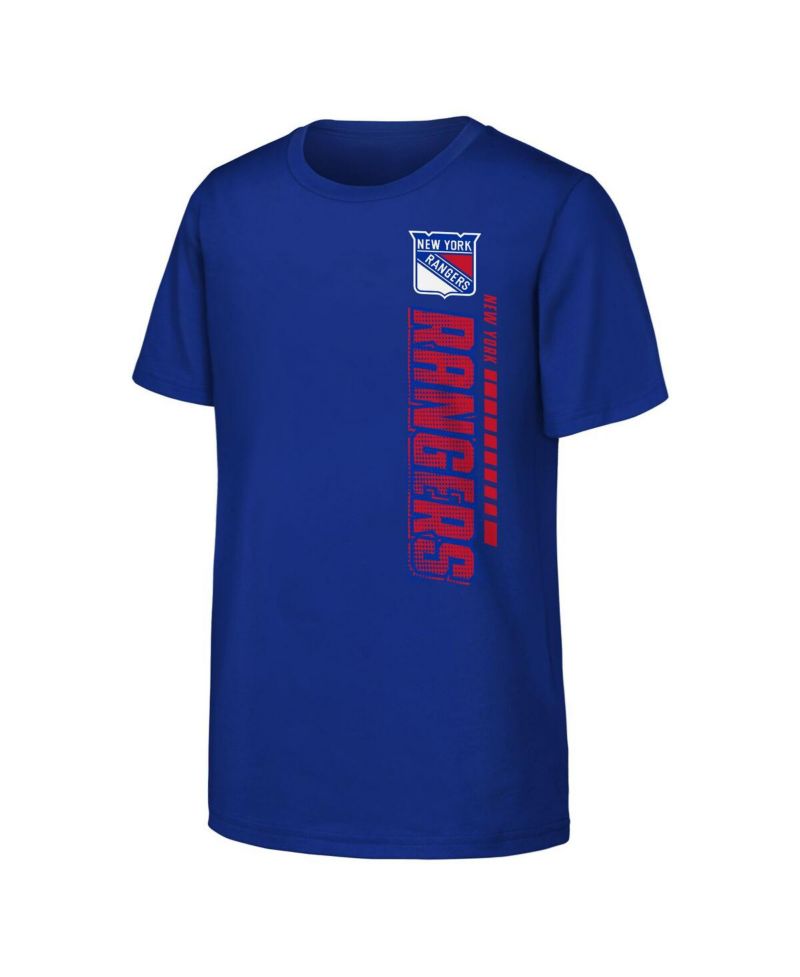 Big Boys and Girls Blue New York Rangers Atmosphere T-Shirt