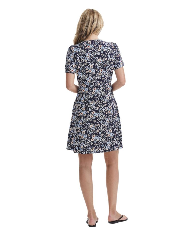 Women's Orlagh V-Neck Short-Sleeve Floral-Print Dress